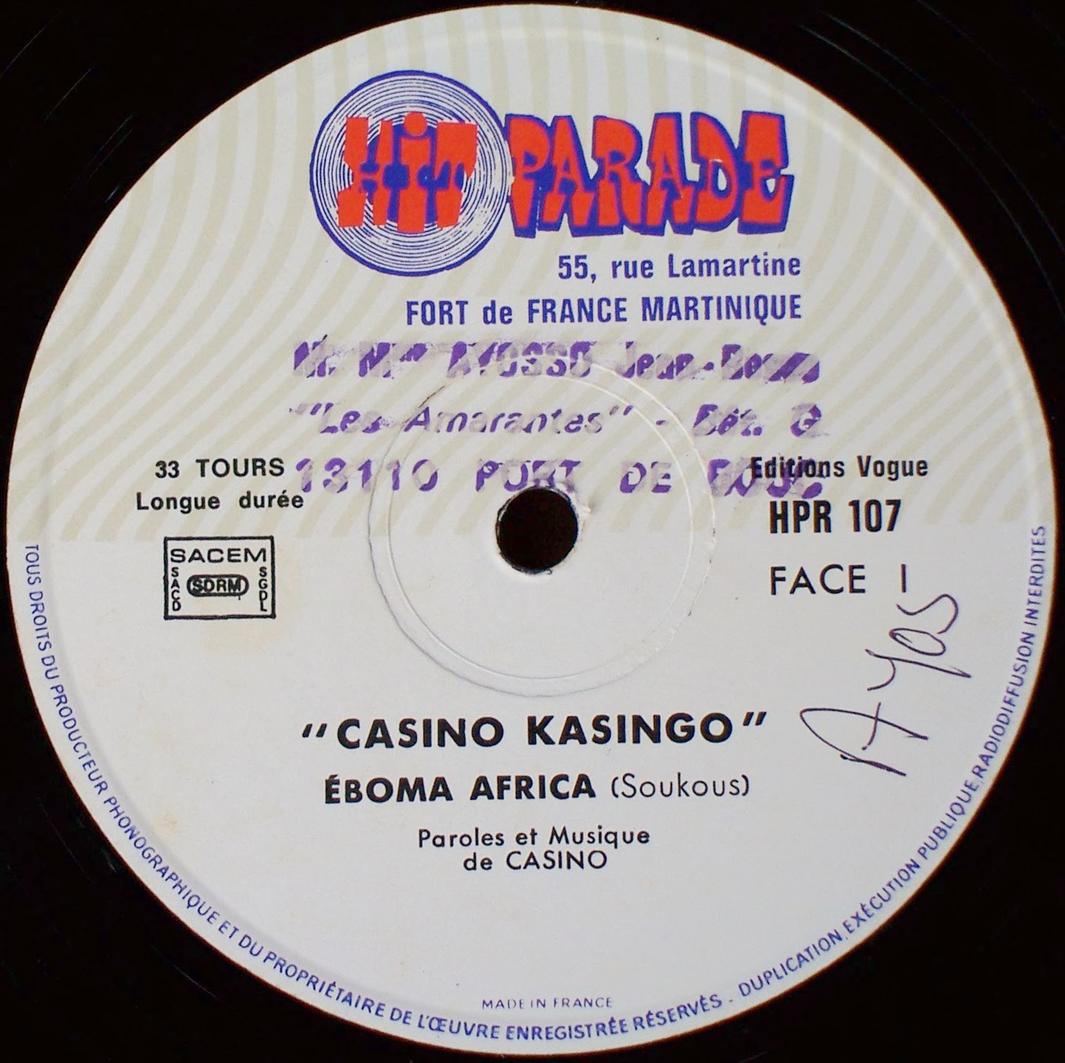  CASINO KASINGO 1977 CASINO+KASINGO+-+LADO+A