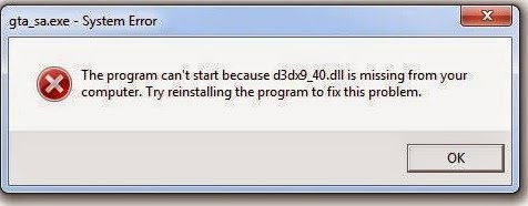 حل مشكلة رسالة the program can't start because d3dx9_40.dll