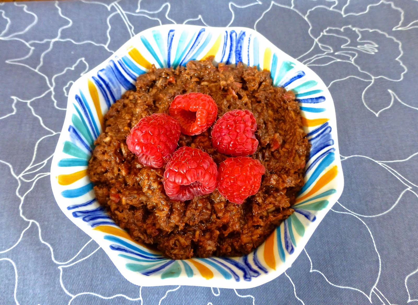 Pure and Simple Nourishment Paleo Chocolate Raspberry "Oatmeal" (Paleo, GAPS, Breakfast, Gelatin)