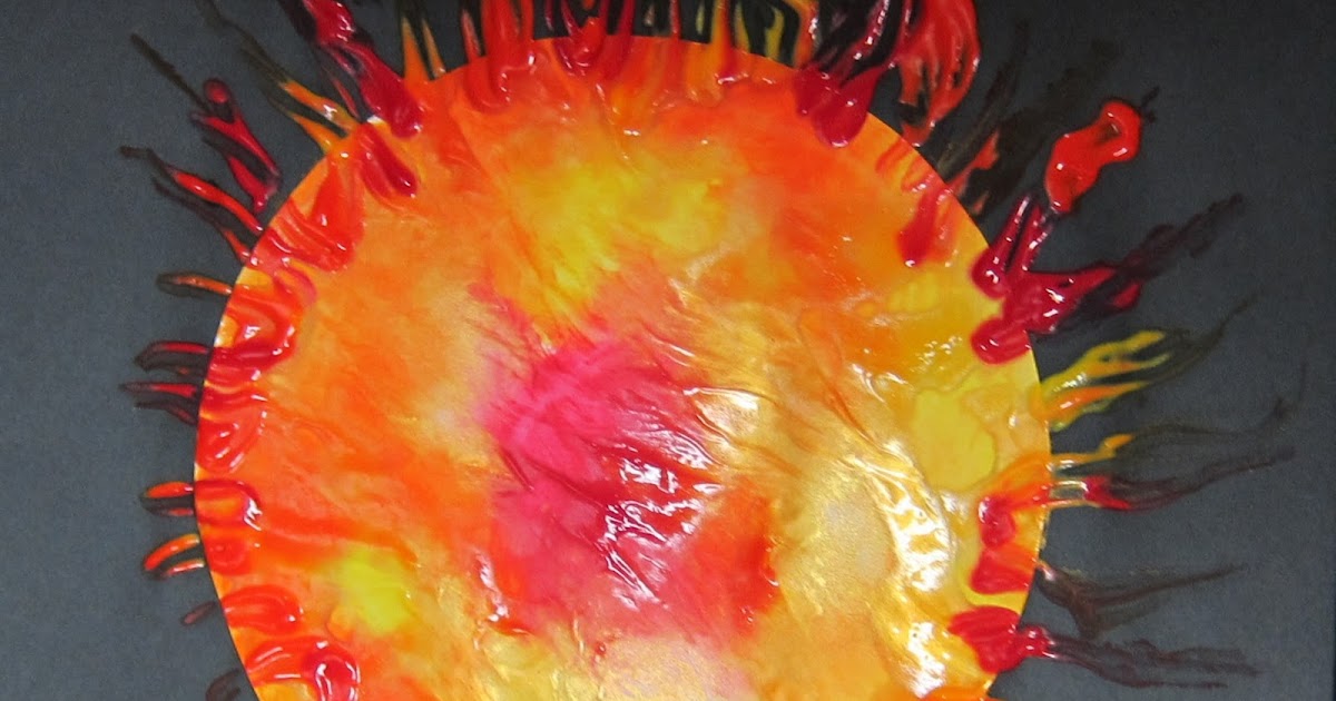 Preschool Crafts for Kids* Sun Fingerpainting Space Craft