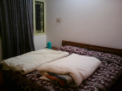 My room at the Garhwal mandal vikas nigam Ltd in Uttarkashi