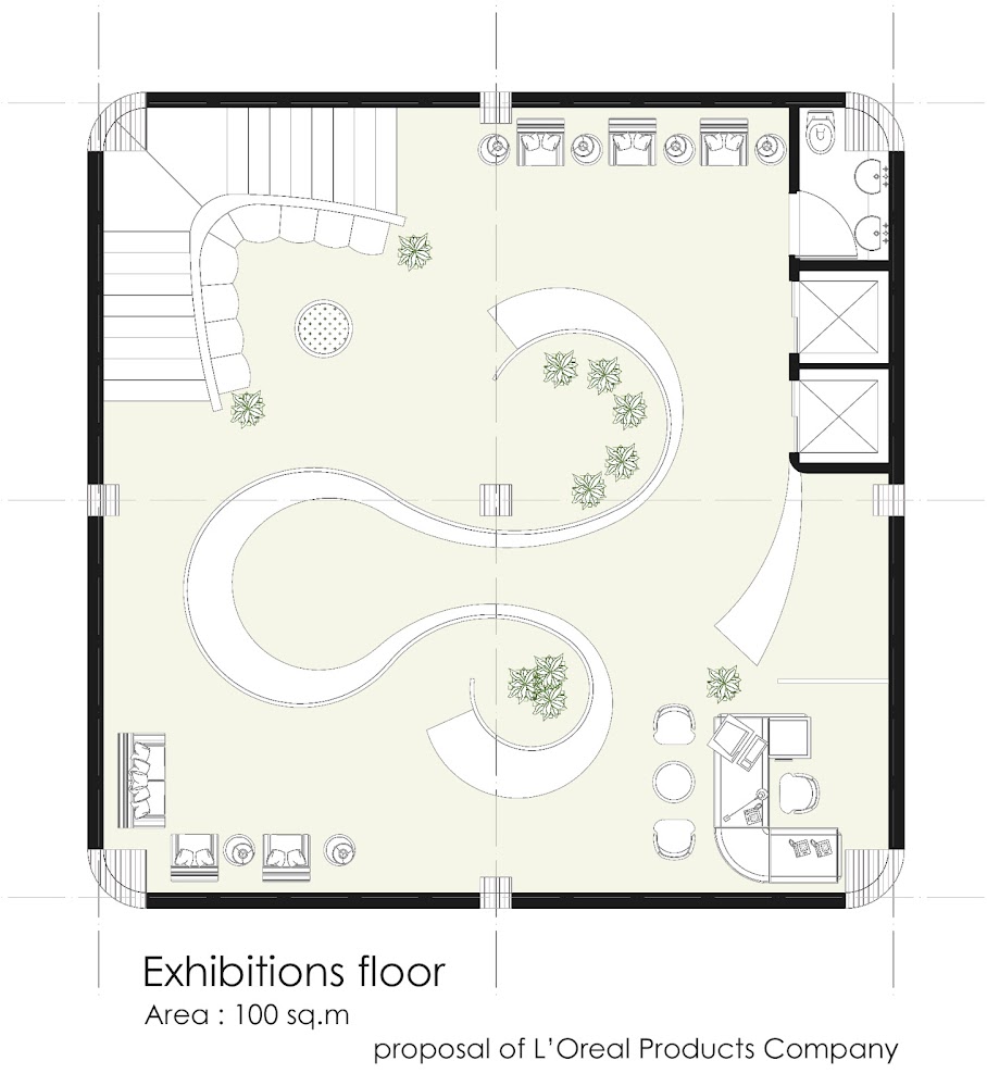Floor plan of exhibitions floor
