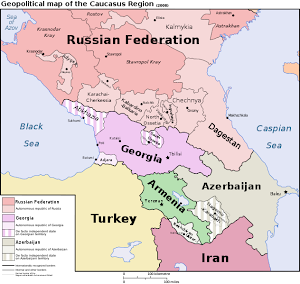 Map of Caucasus