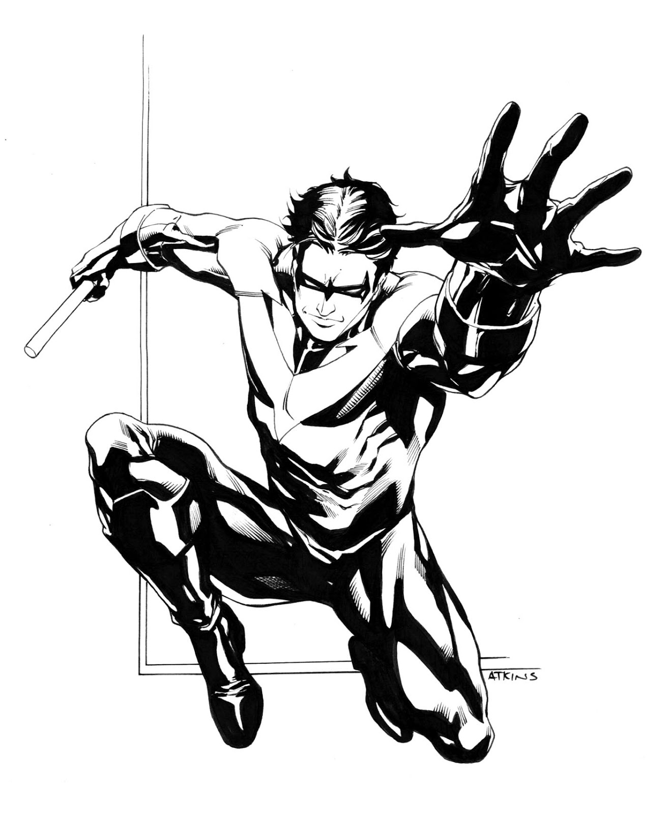 Robert Atkins Art Nightwing...old and new...