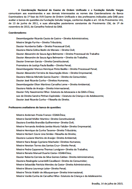 Exame de ordem oab fgv