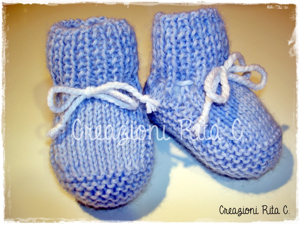 Creazioni Rita C Only Handmade Tutorial In Italiano Scarpine Primi Mesi A Maglia