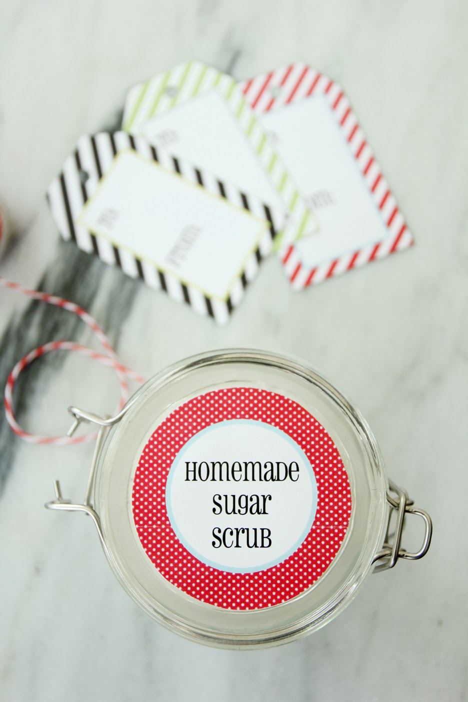 Homemade Sugar Scrub with Free Printable Tags and Labels Less Than