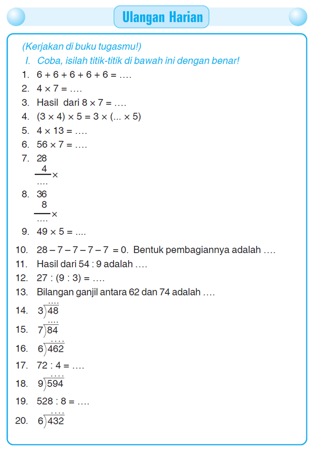 HOT! kumpulan soal matematika sd kelas 4 semester 1 dan 2