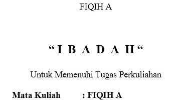 Perpustakaan Edukasi Makalah Fiqih Ibadah