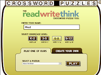Crossword Puzzle Tool from ReadWriteThink