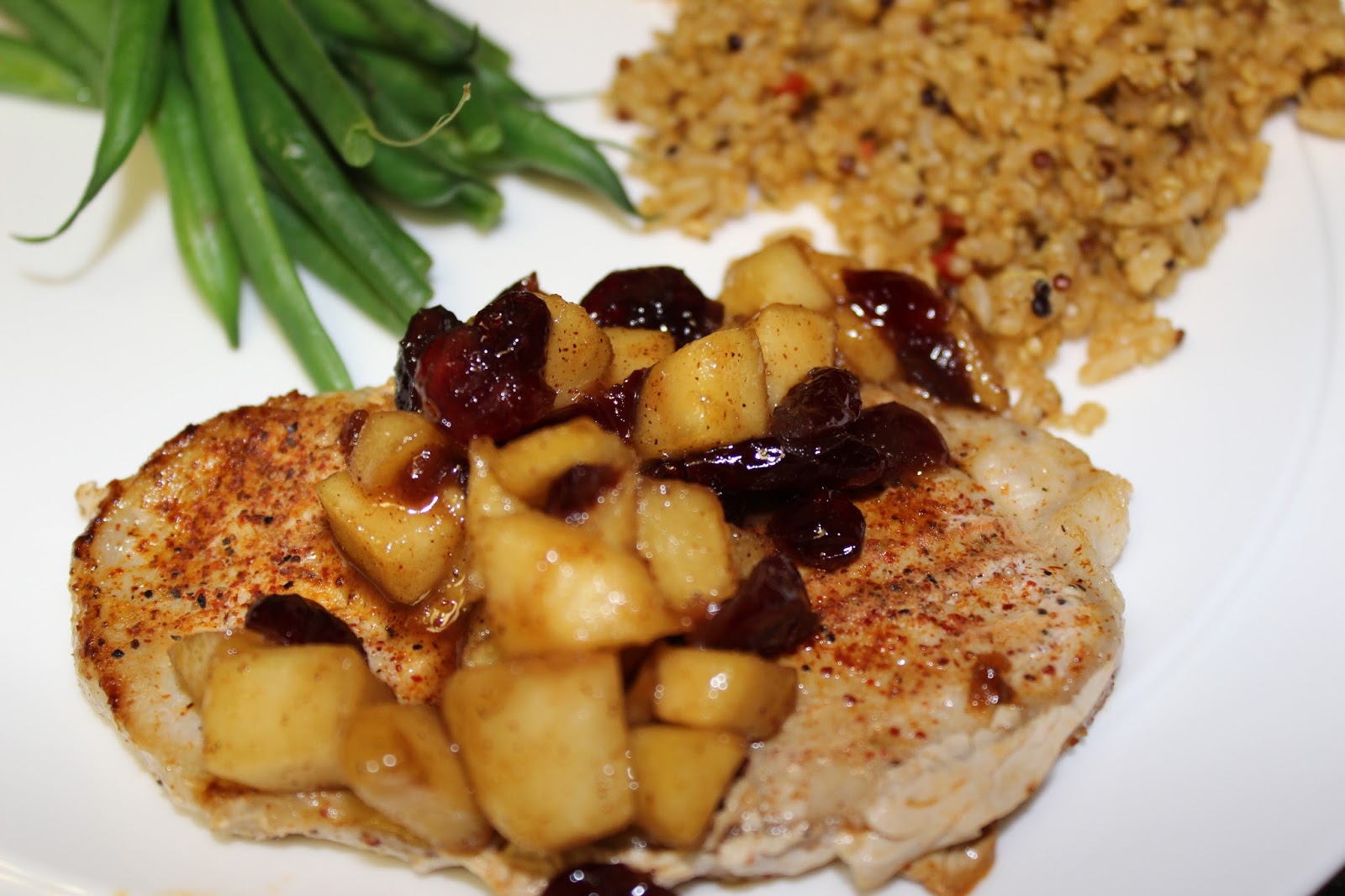 simply made with love Spiced Pork Chops with Apple Chutney