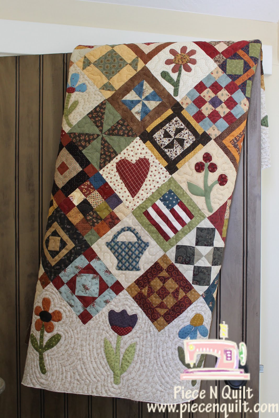 Piece N Quilt Saltbox Sampler {machine quilting}