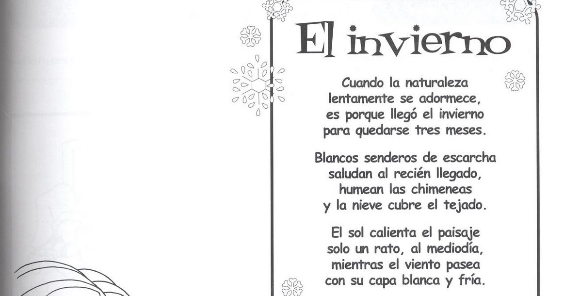 Fichas Infantiles Poema del invierno