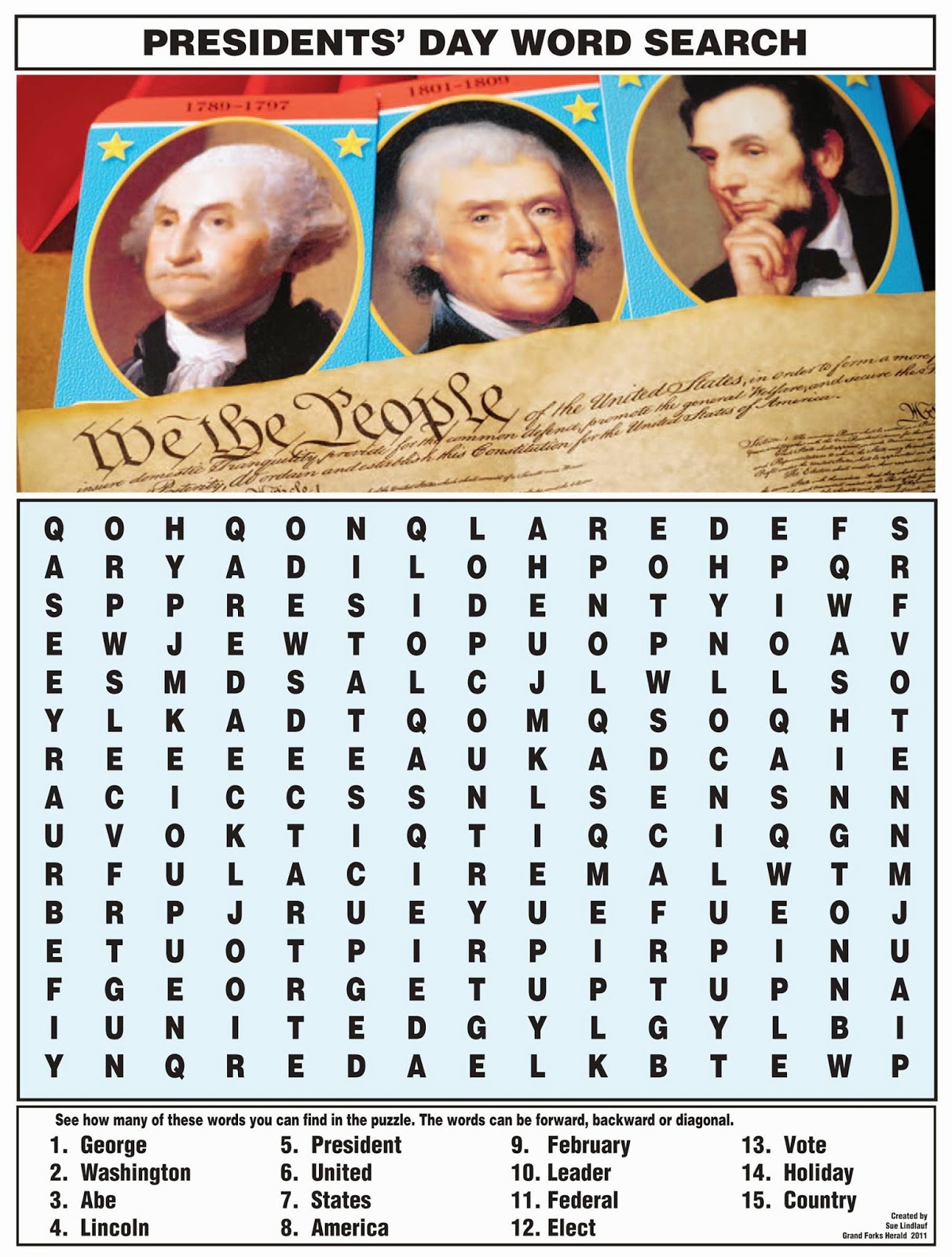 Top 7 President's Day Word Search Puzzles