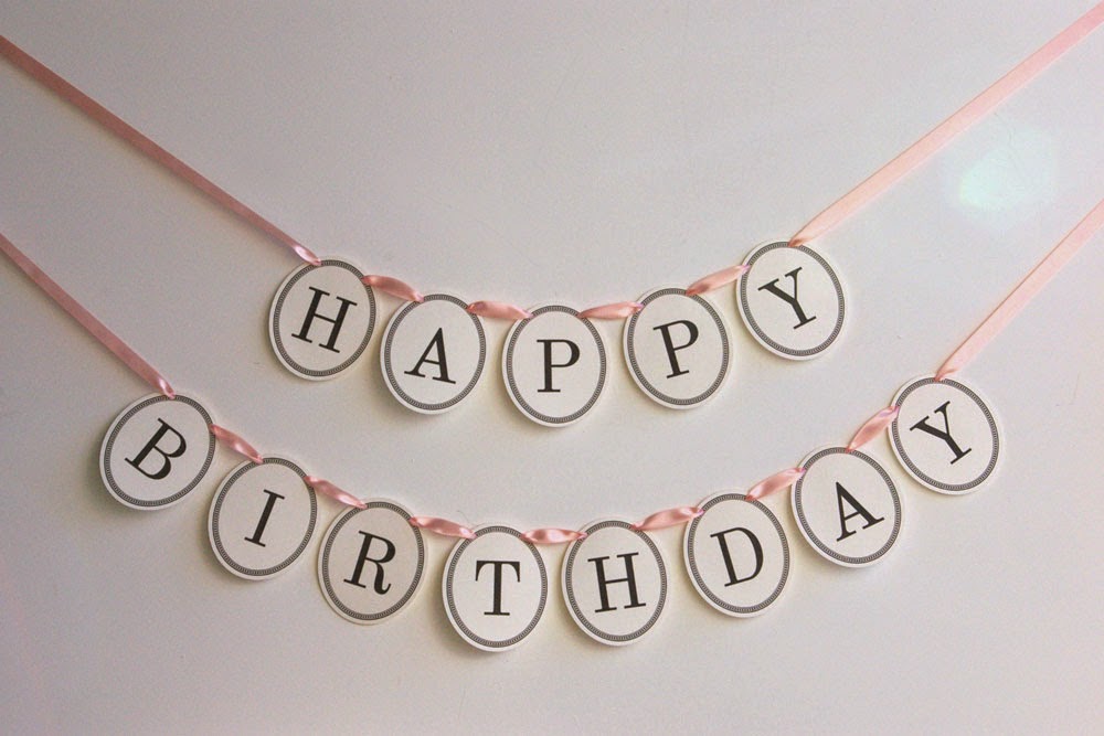 HAPPY BIRTHDAY リボン ガーランド