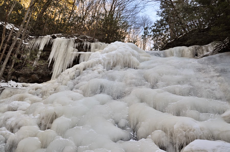 Frozen waterfall in Dolly Sods