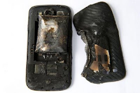 phone catches fire in pocket