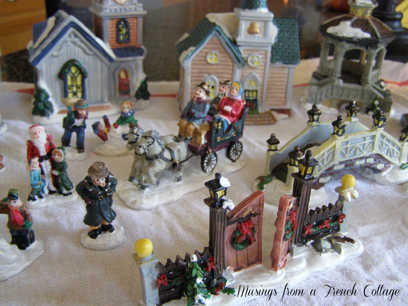 Musings From A French Cottage Dollar Store Christmas Village Makeover