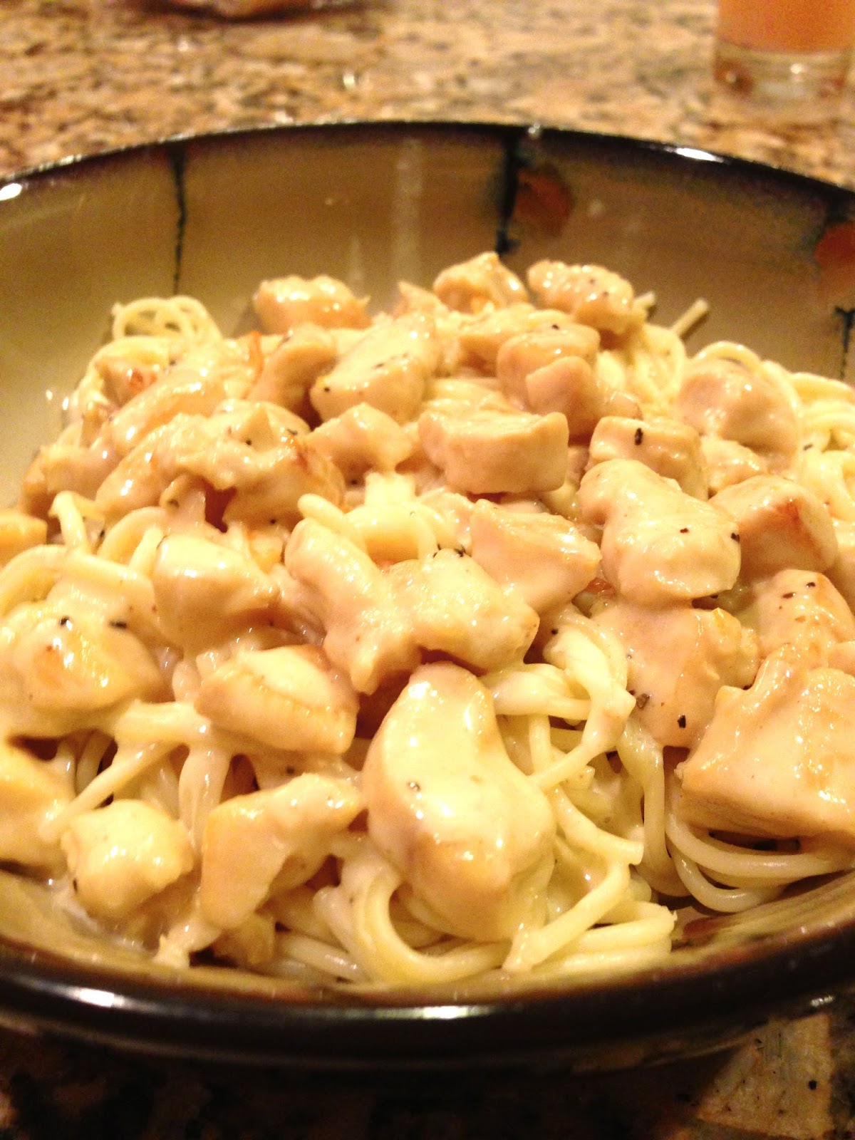 Escapades in Eating Creamy Orange Chicken Pasta