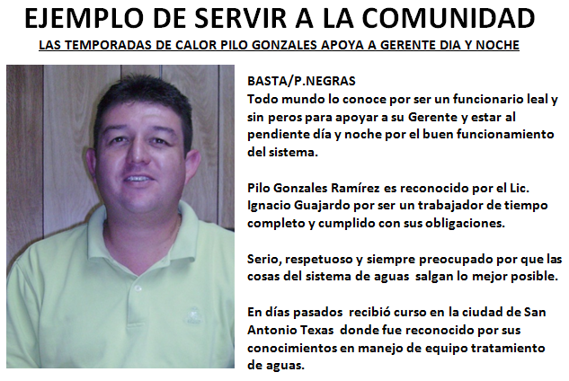 Pilo Gonzalez Ramirez Ejemplo de Servir a la comunidad