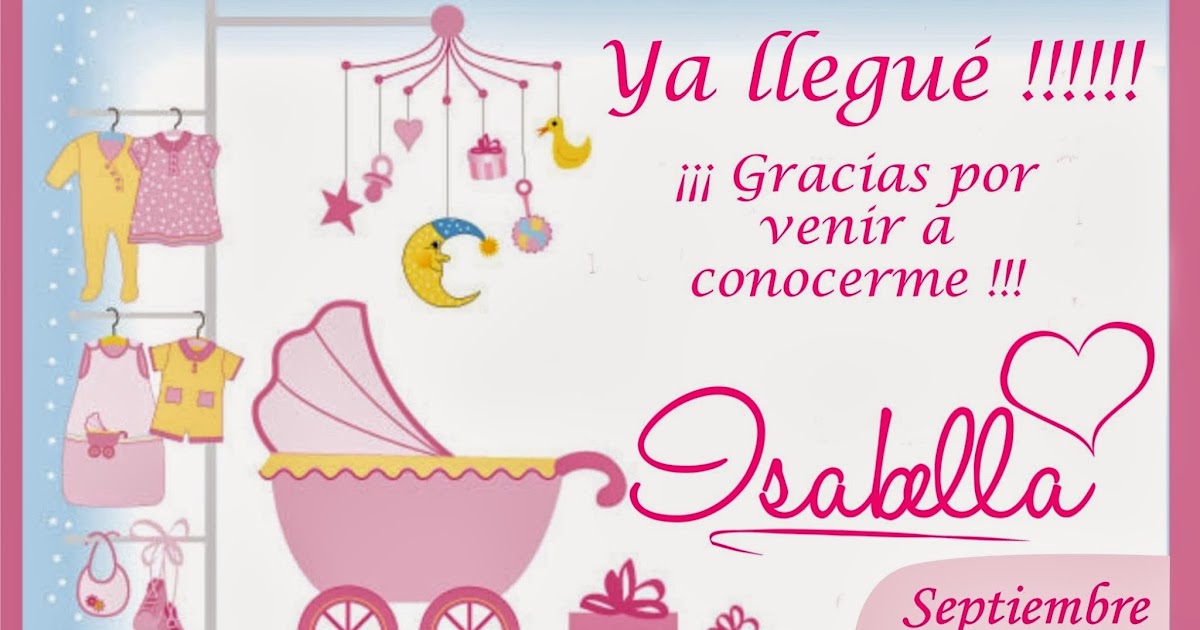 Diseño Gráfico Natalia Paola Martin Tarjetas Baby Shower Isabella