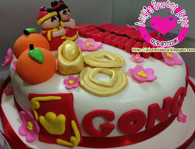 ♥♥ Amy's Sweet Bite ♥♥: Red Velvet Cake - Chinese New Year Theme