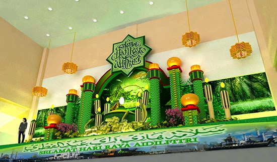 rendered hari raya display 2014 christmas lights stapler