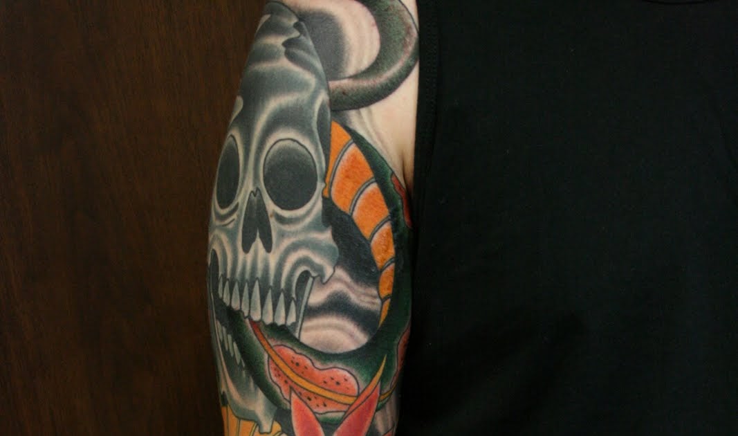 Iron Heart Tattoo Finished full sleeve