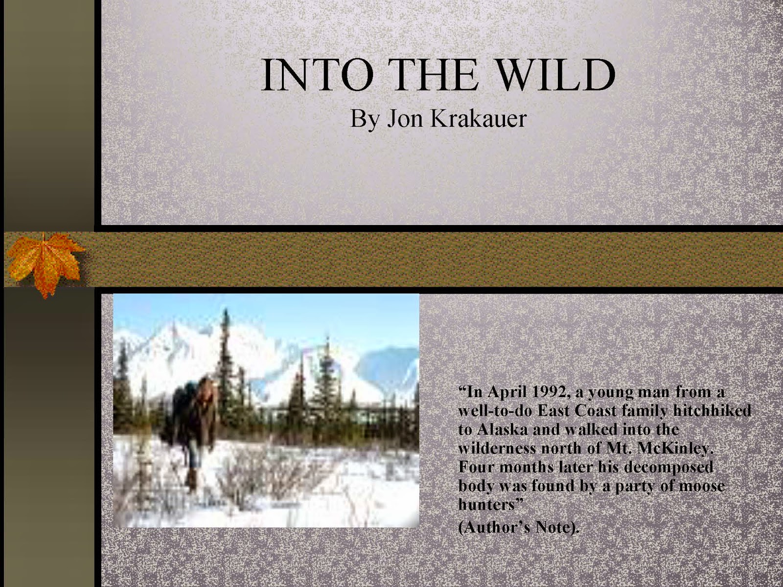 Into the Wild PowerPoint