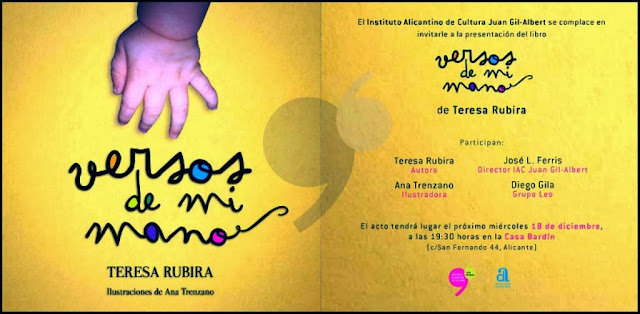 DEL LIBRO: "VERSOS DE MI MANO" DE TERESA RUBIRA Y ANA TRENZANO DEL LIBRO: "VERSOS DE MI MANO" DE TERESA RUBIRA Y ANA TRENZANO