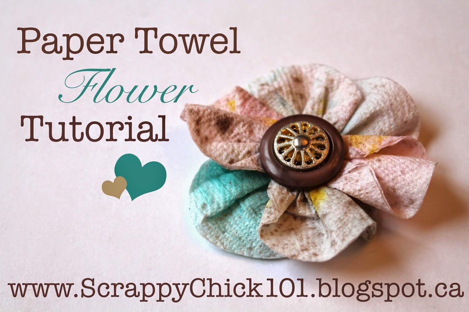 Scrappy Chick Designs Paper Towel Flower Tutorial