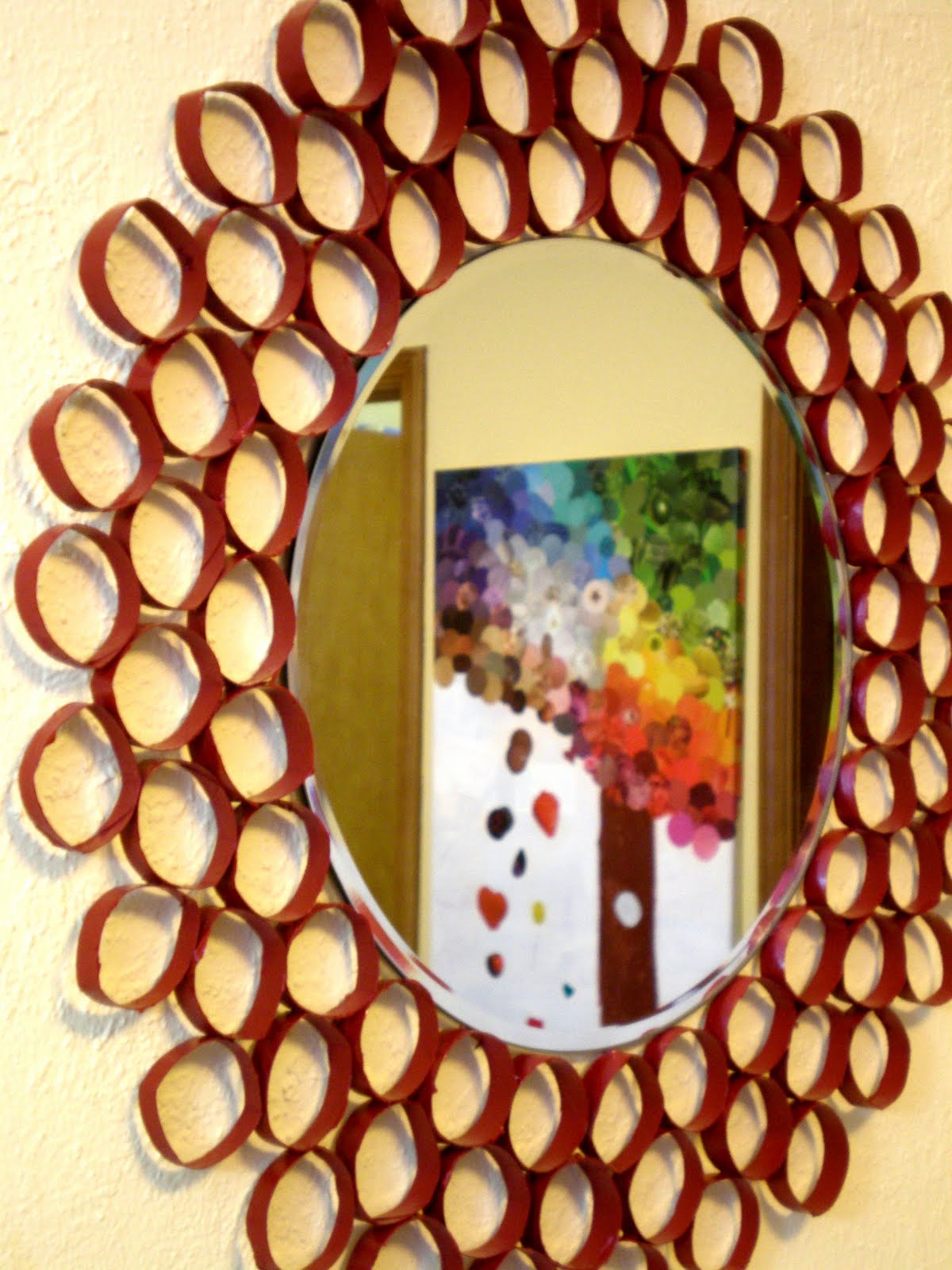 This is total B.S. Mirror, mirror...made out of toilet paper rolls