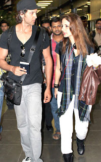 Saifeena and Hrithik Roshan spotted at airport