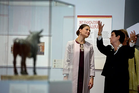 Crown Princess Victoria The exhibition will be on Millesgården whose interiors and landscaping is inspired by Pompeii.