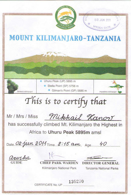 Килиманджаро. Крыша Африки. Танзания.