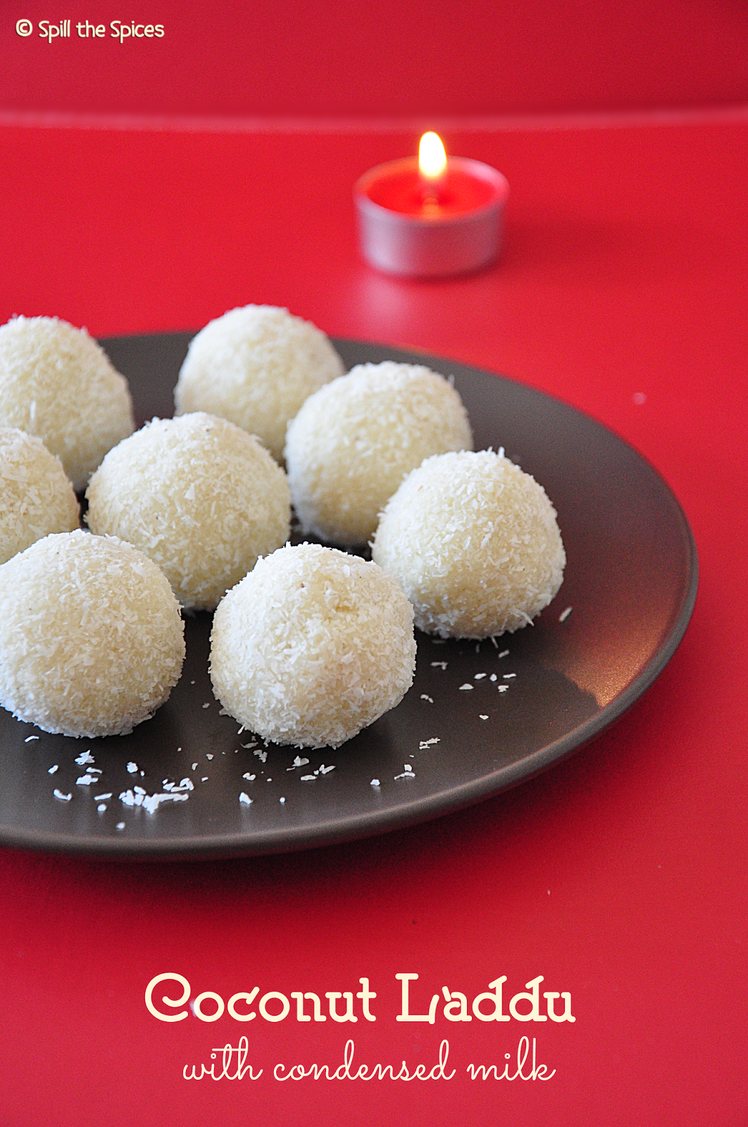 Coconut Laddu Condensed Milk Coconut Laddoo Spill the Spices