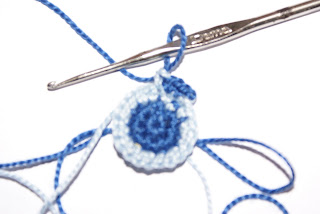 Kit crochet chal media luna - Caprichos de hermanas