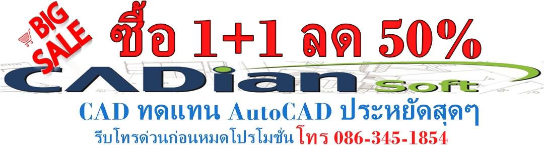 โปรเเกรมทดเเทน AutoCAD ราคาถูกสุด  : CADian  