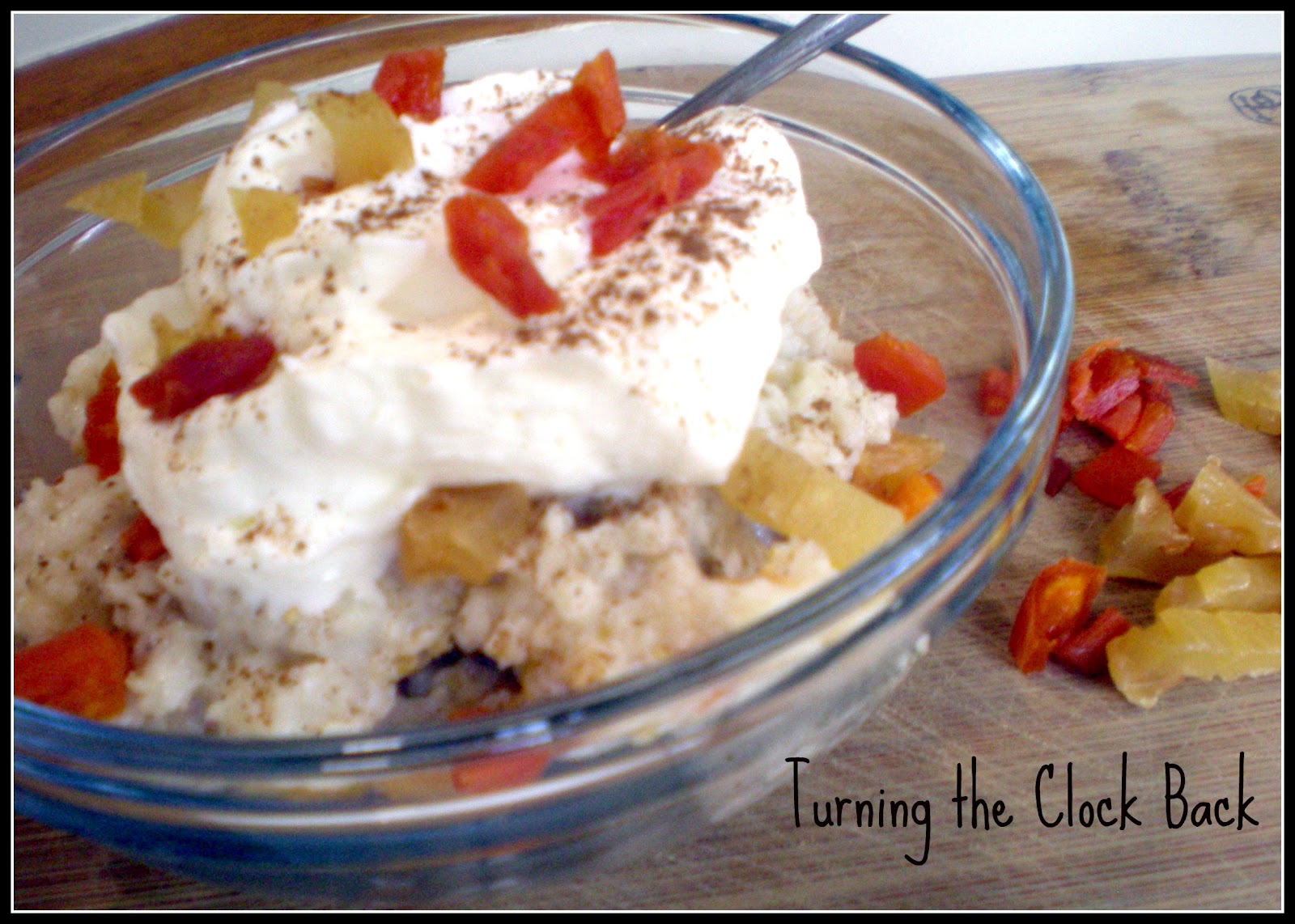Recipe Creamy Vanilla Rice Pudding with Dried Fruit Turning the