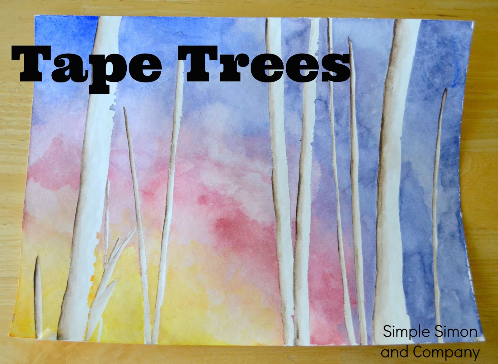 A Tape Tree Painting Tutorial and Where to Look for Clouds Simple