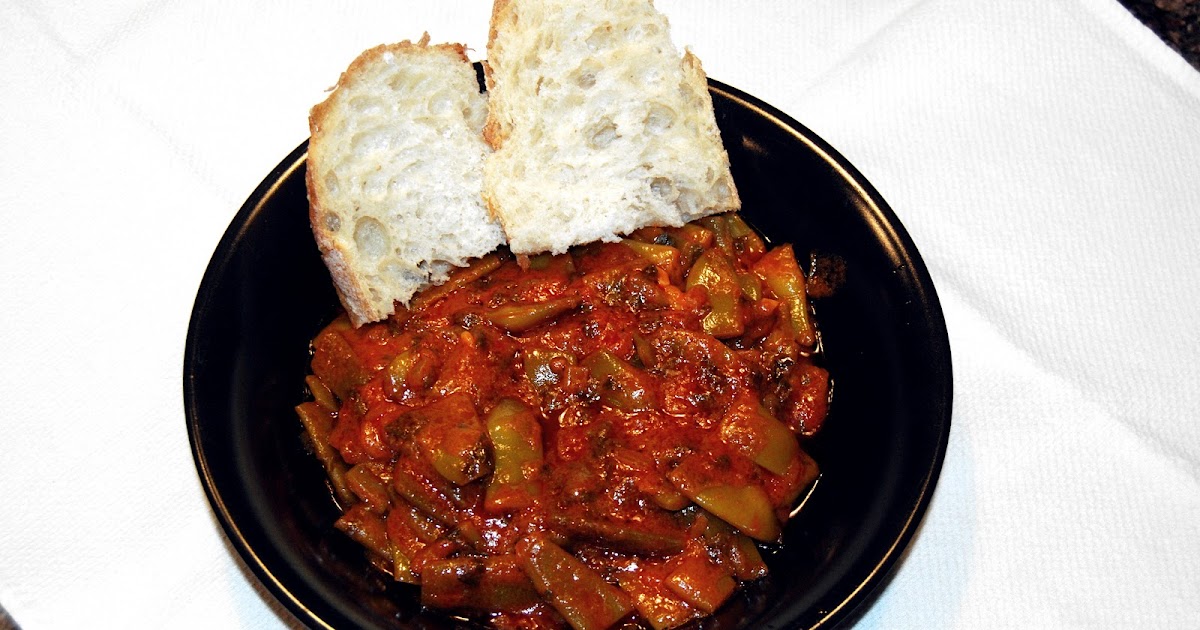 Greek Fusion Cuisine Italian cut Green Beans in tomato sauce