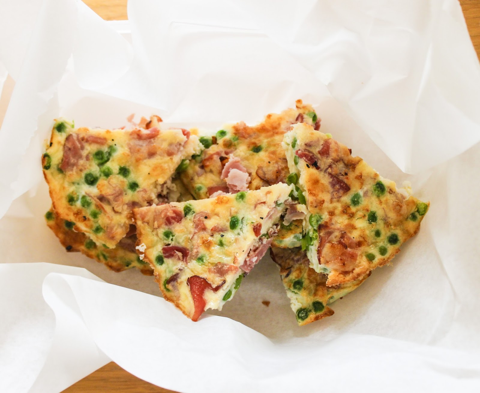 eat like you love yourself Pea and Ham Frittata