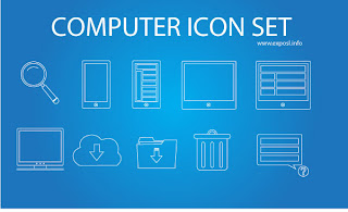Scalale Vector PSD Computer Icon Set