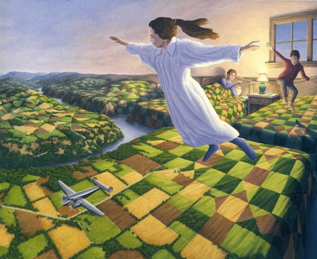 optical illusion paintings by Rob Gonsalvez