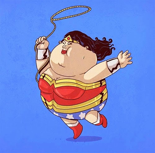 Fat Super Hero Gemuk - DC Fat Wonder Woman