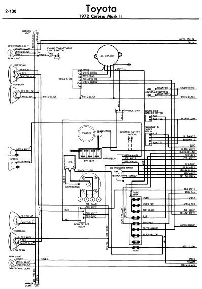 repair-manuals: Toyota Corona Mark II 1972 Wiring Diagrams