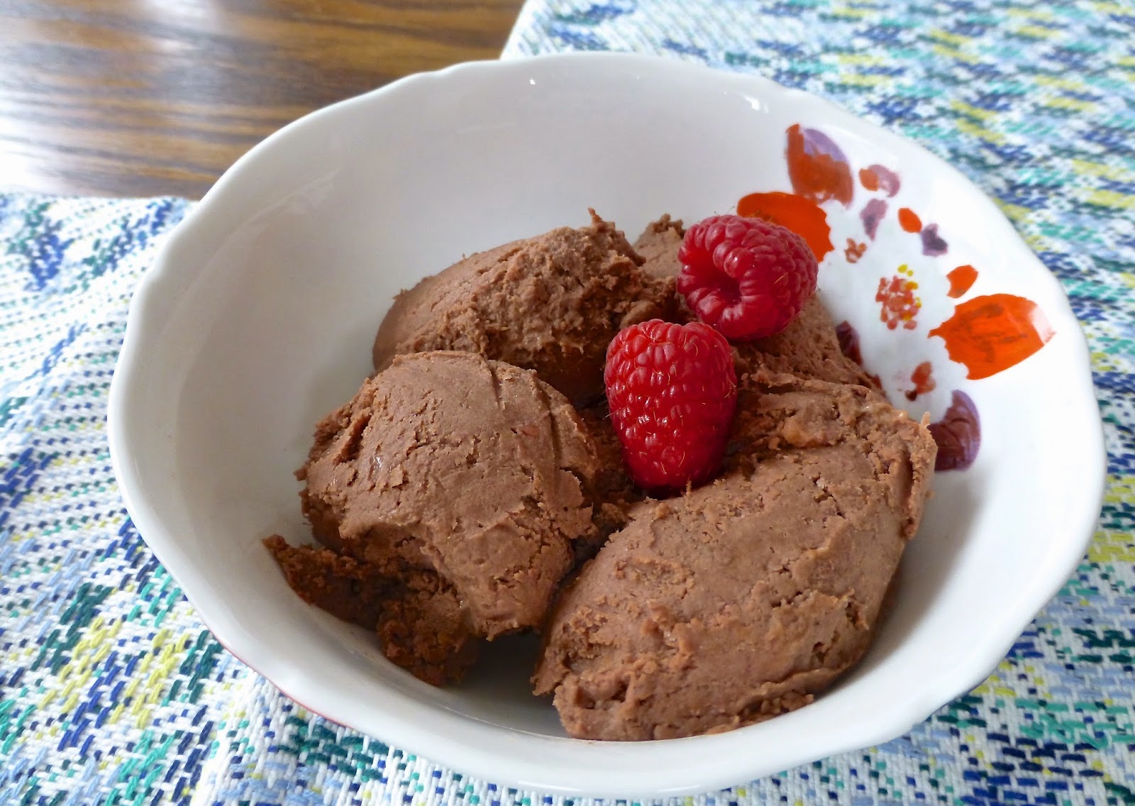 Pure and Simple Nourishment Chocolate Raspberry "Ice Cream" with