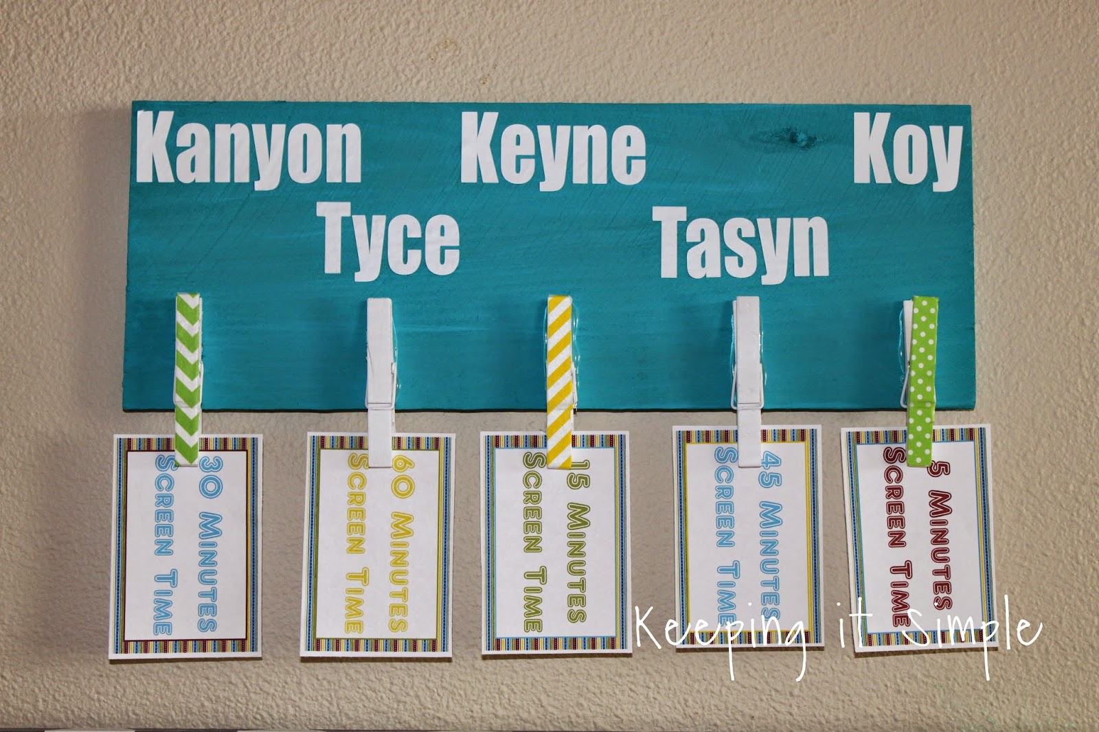 Keeping it Simple Screen Time Tickets with DIY Sign {Free Printable}