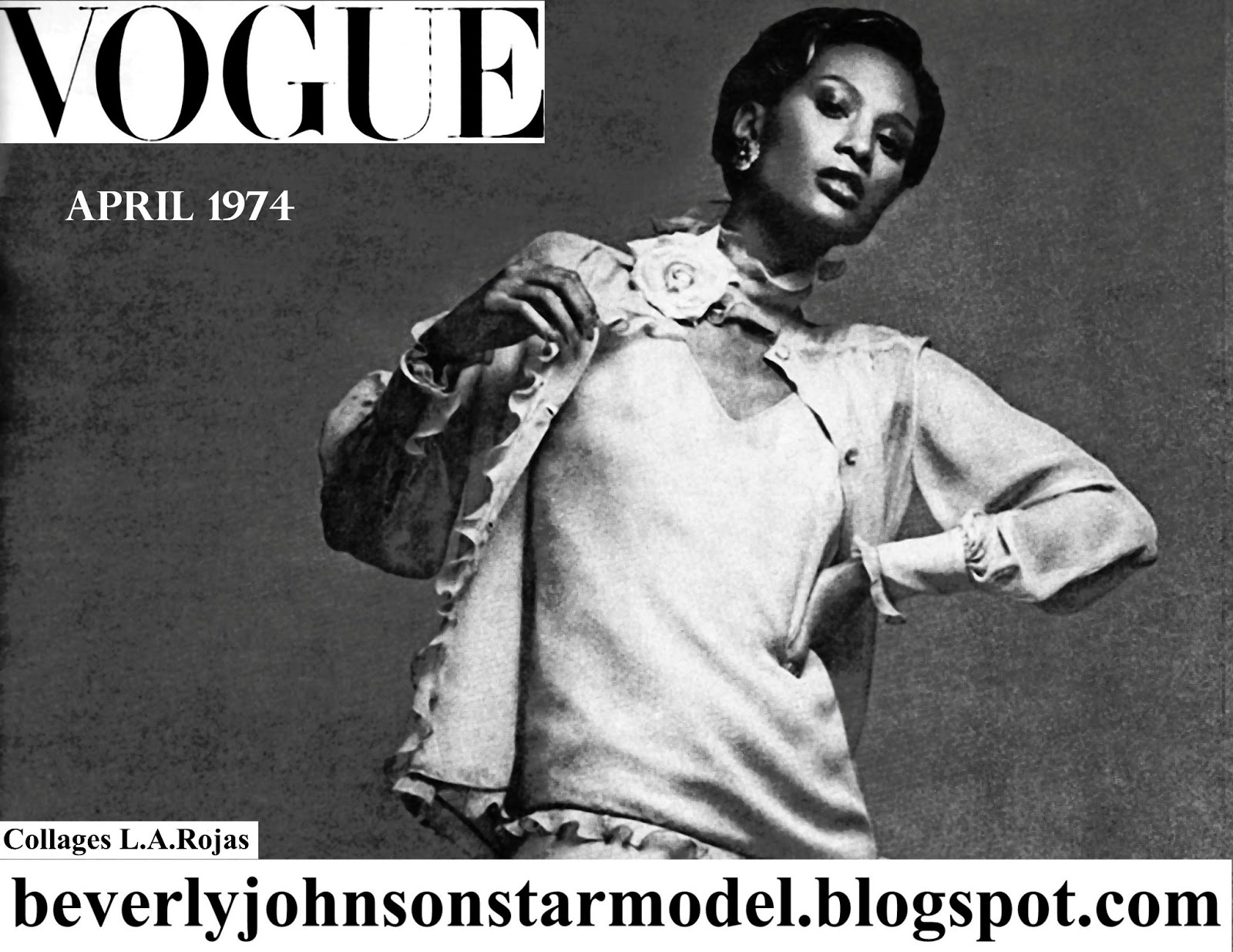 1974 April Vogue ll Beverly Johnson Star Model