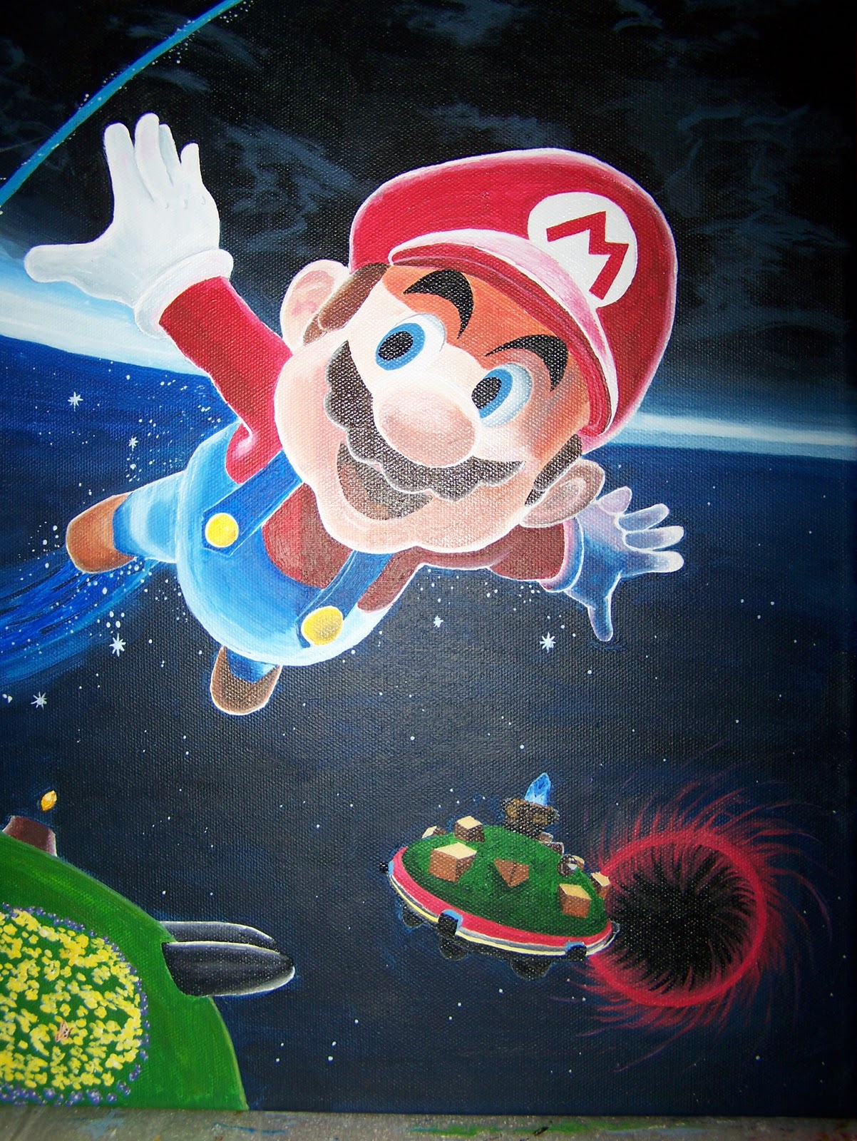 canvas and paints Super Mario Galaxy is finished!